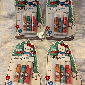 Hello Kitty Softlips Lip Balms 4 packs of 3 each